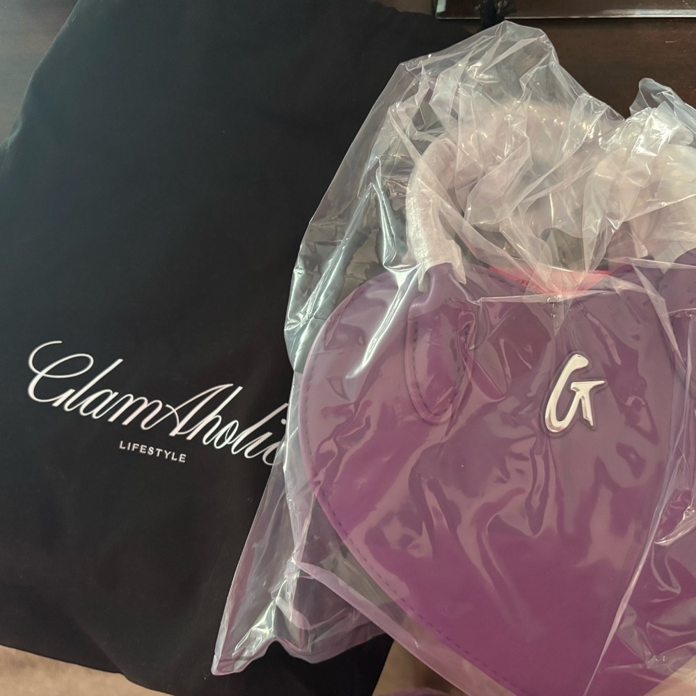 Purple Heart Crossbody Bag